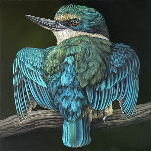 Craig Platt new artwork, kingfisher, oil on canvas